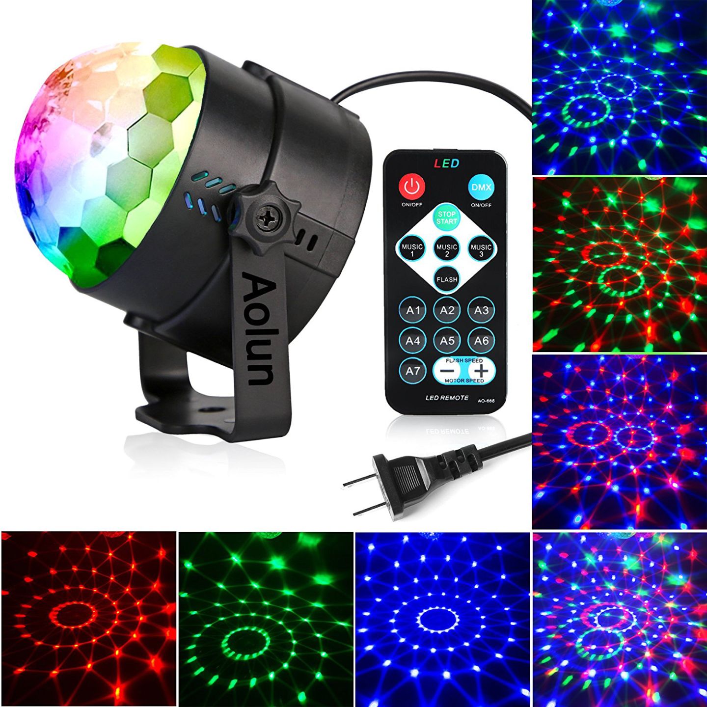 Aolun Sound-Activated Disco Lights